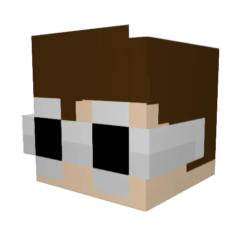 SAPIN013 Minecraft avatar head, 3D render