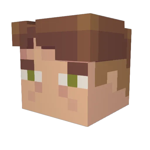 SAPOX Minecraft avatar head, 3D render