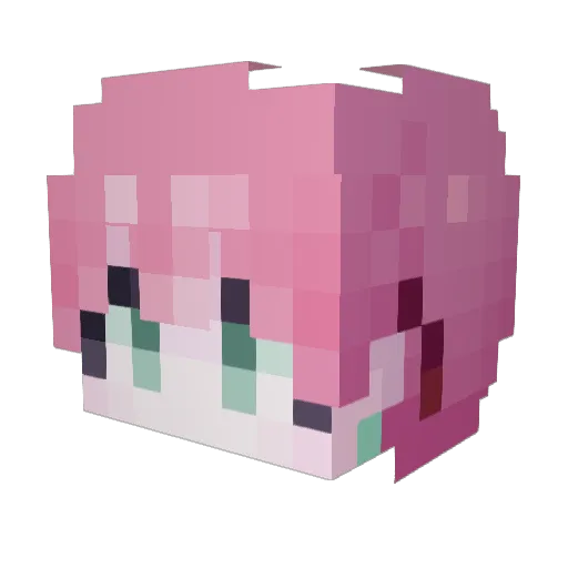 SARADoO Minecraft avatar head, 3D render