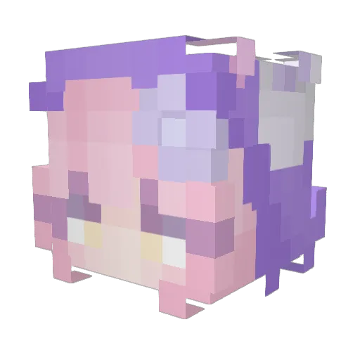 SARAHC2000 Minecraft avatar head, 3D render