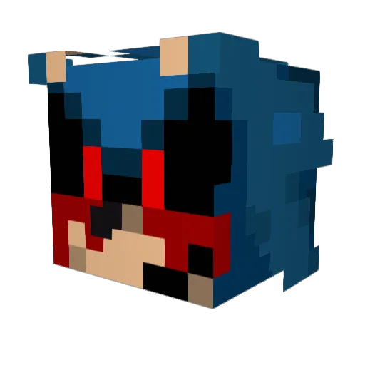 SARKq Minecraft avatar head, 3D render