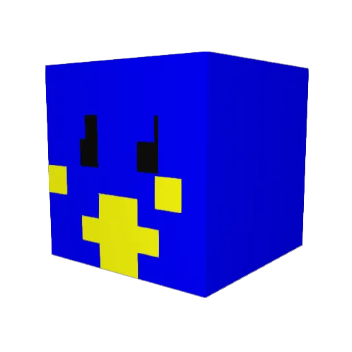 SARORORO Minecraft avatar head, 3D render