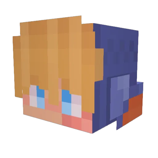 SARU13 Minecraft avatar head, 3D render
