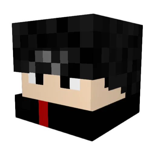 SAS3177 Minecraft avatar head, 3D render