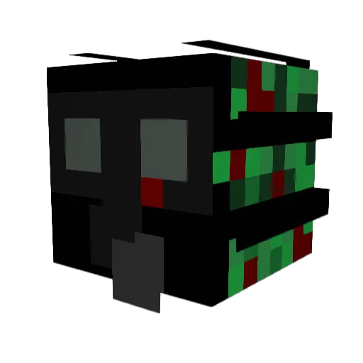 SASAlpha Minecraft avatar head, 3D render