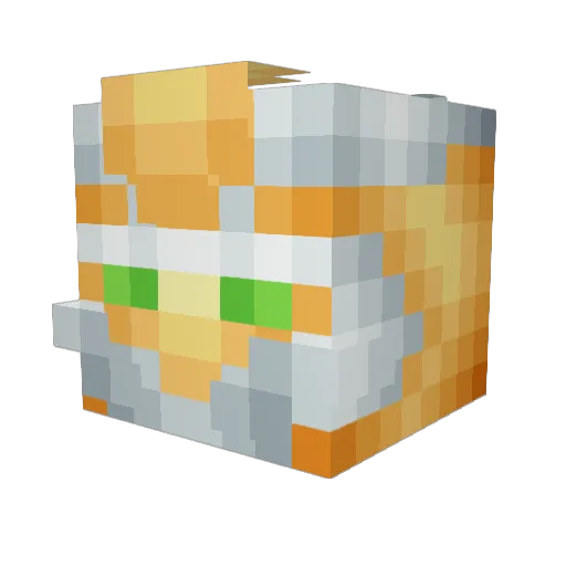 SASUKE00 Minecraft avatar head, 3D render