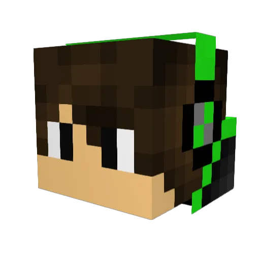 SAS_GAMER Minecraft avatar head, 3D render
