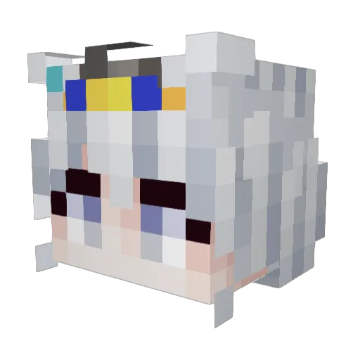 SATORIOCH Minecraft avatar head, 3D render