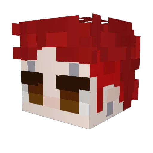 SATURN0IC Minecraft avatar head, 3D render