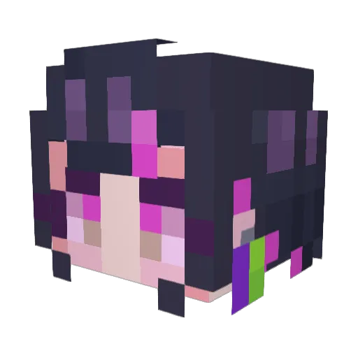 SATURN_ZTMY Minecraft avatar head, 3D render