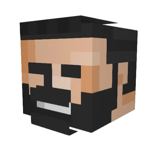 SAUDIARABIAA Minecraft avatar head, 3D render