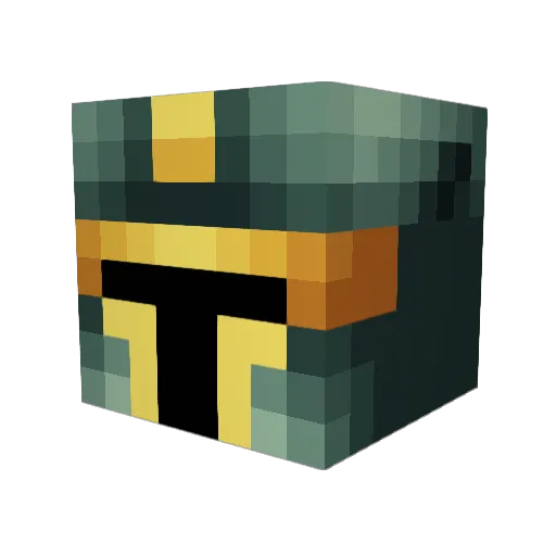 SAUSAGE100 Minecraft avatar head, 3D render