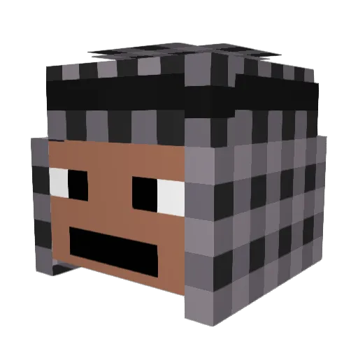 SAUSIERx Minecraft avatar head, 3D render