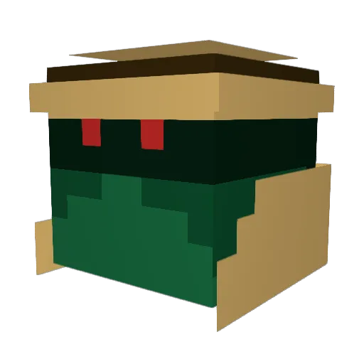 SAV911 Minecraft avatar head, 3D render