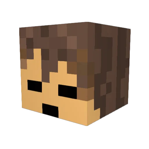 SAWA0213 Minecraft avatar head, 3D render