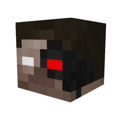 SAYM0N Minecraft avatar head, 3D render