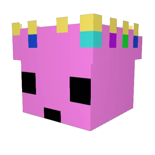 SAYU1010 Minecraft avatar head, 3D render