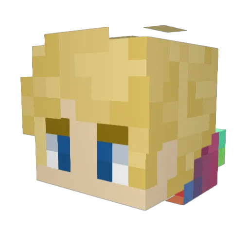 SAZ728 Minecraft avatar head, 3D render