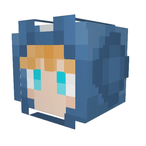 SA_WF Minecraft avatar head, 3D render