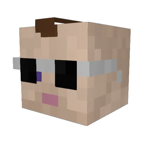 SA_sla Minecraft avatar head, 3D render