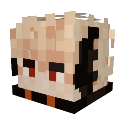 SB75 Minecraft avatar head, 3D render