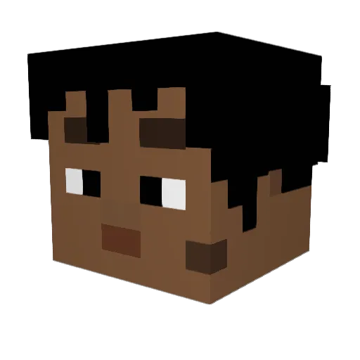 SBE2001 Minecraft avatar head, 3D render