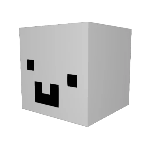 SBKD Minecraft avatar head, 3D render