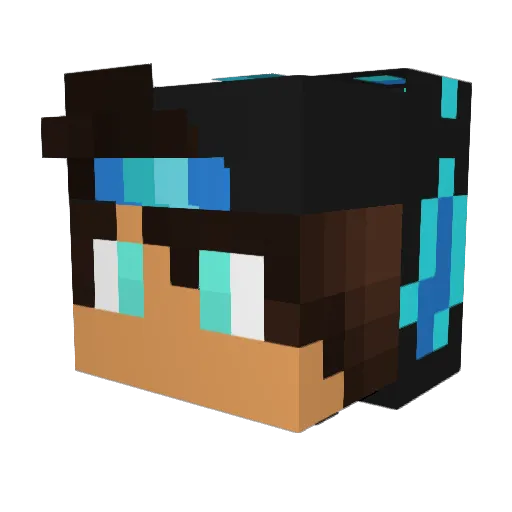 SBR7BT Minecraft avatar head, 3D render