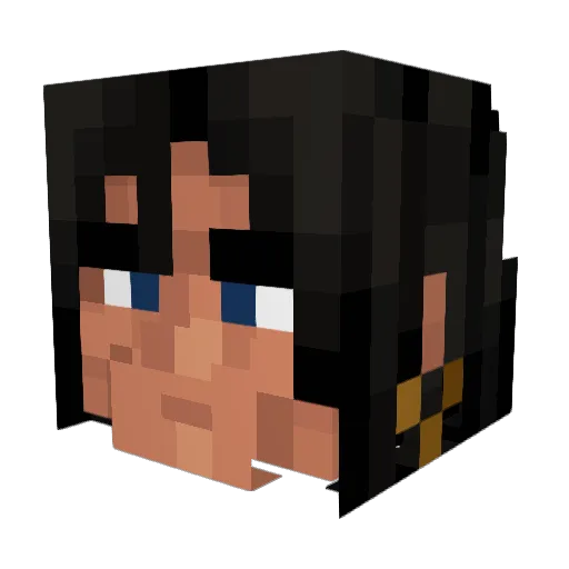 SBRAAA Minecraft avatar head, 3D render