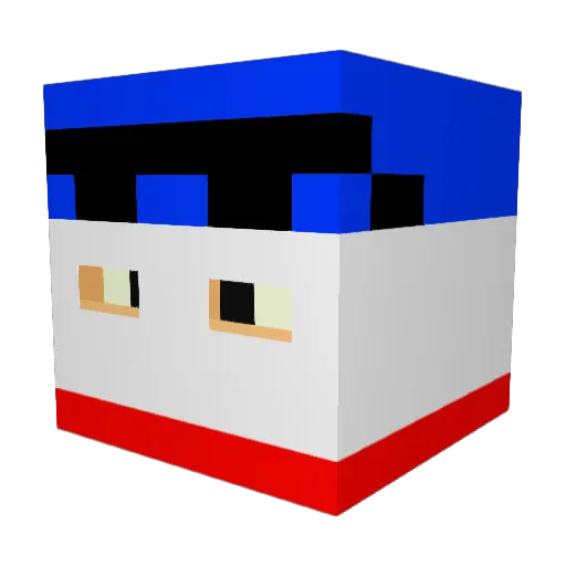 SBR_adri Minecraft avatar head, 3D render