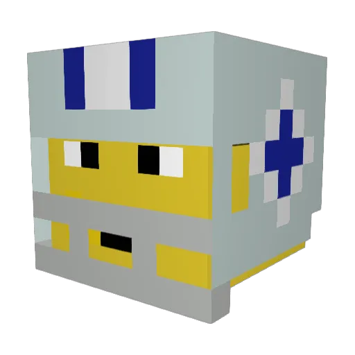 SBShuffle001 Minecraft avatar head, 3D render