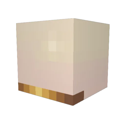 SB_0aEQaN Minecraft avatar head, 3D render