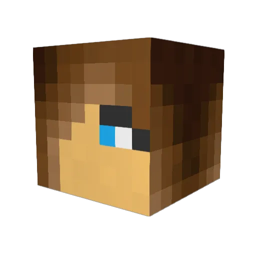 SB_XXX Minecraft avatar head, 3D render