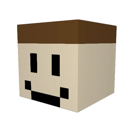 SB_g7ANae Minecraft avatar head, 3D render
