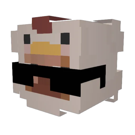 SB_jXBLm4 Minecraft avatar head, 3D render