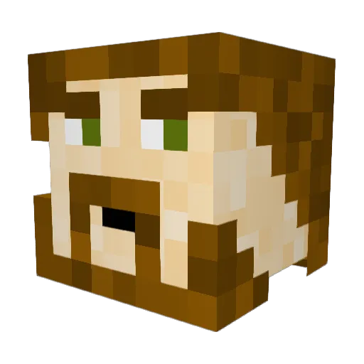 SBagz Minecraft avatar head, 3D render