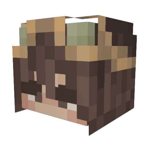 SC048 Minecraft avatar head, 3D render