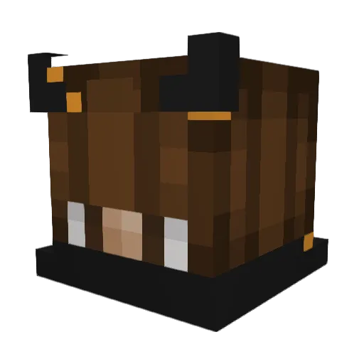 SC0P3DD Minecraft avatar head, 3D render