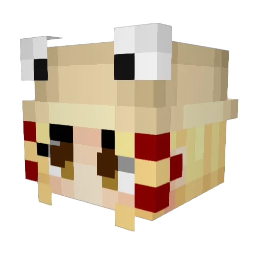 SC4R_K Minecraft avatar head, 3D render