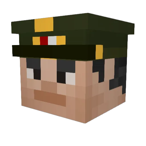 SCAL3N Minecraft avatar head, 3D render