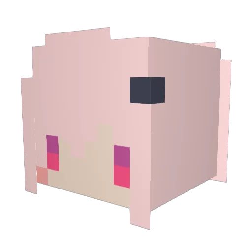 SCAMMEDBYHAPPY Minecraft avatar head, 3D render
