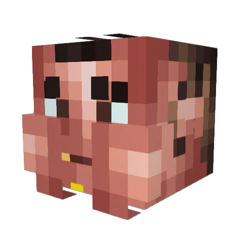SCAMMEDBYMARTIN Minecraft avatar head, 3D render