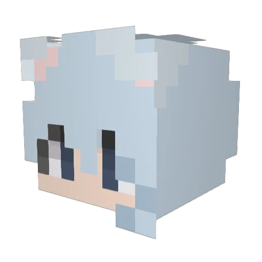 SCARFF_04 Minecraft avatar head, 3D render