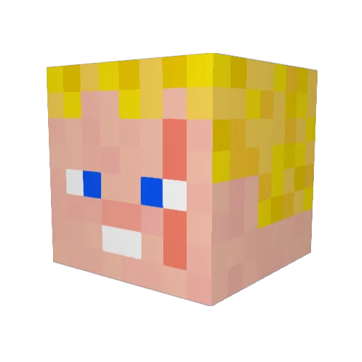 SCARVION Minecraft avatar head, 3D render