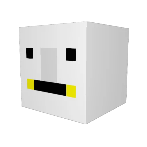SCARY1234 Minecraft avatar head, 3D render