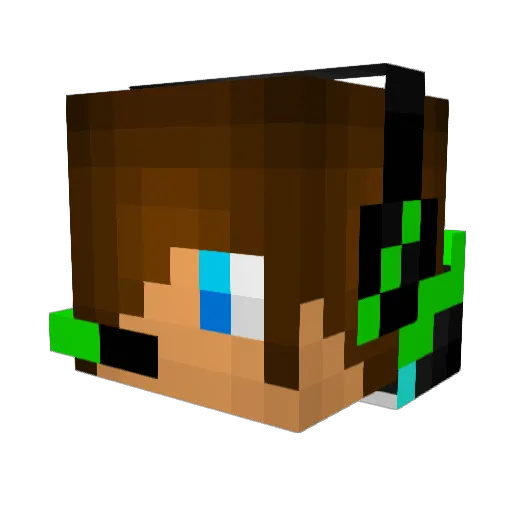 SCARY_EPIC Minecraft avatar head, 3D render