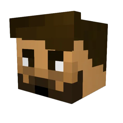 SCATMAN234 Minecraft avatar head, 3D render