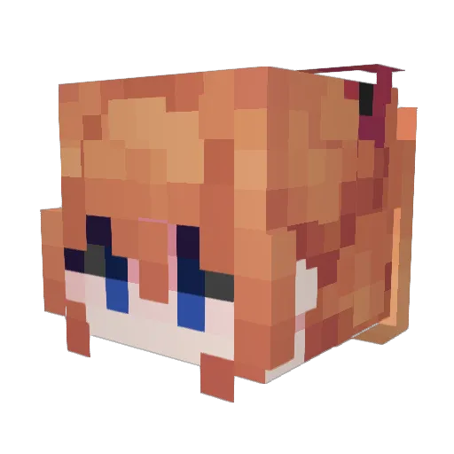 SCAZZI_ Minecraft avatar head, 3D render