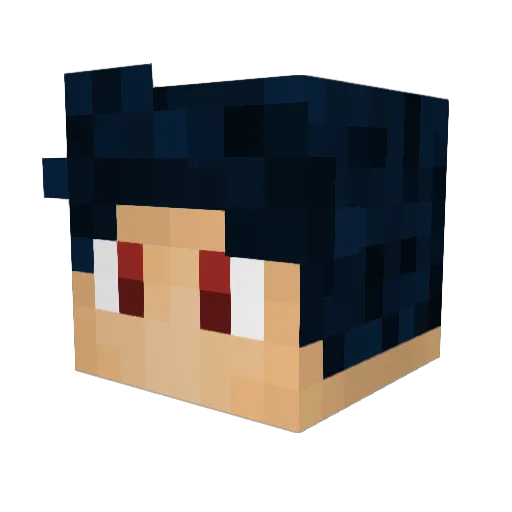 SCC_1 Minecraft avatar head, 3D render