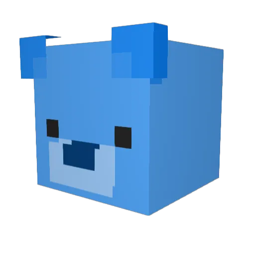 SCDzom Minecraft avatar head, 3D render
